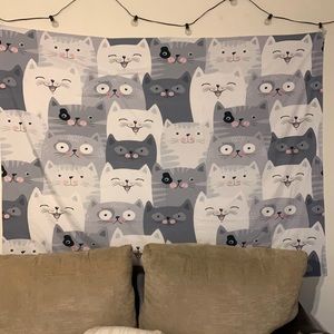Grey Cat Tapestry